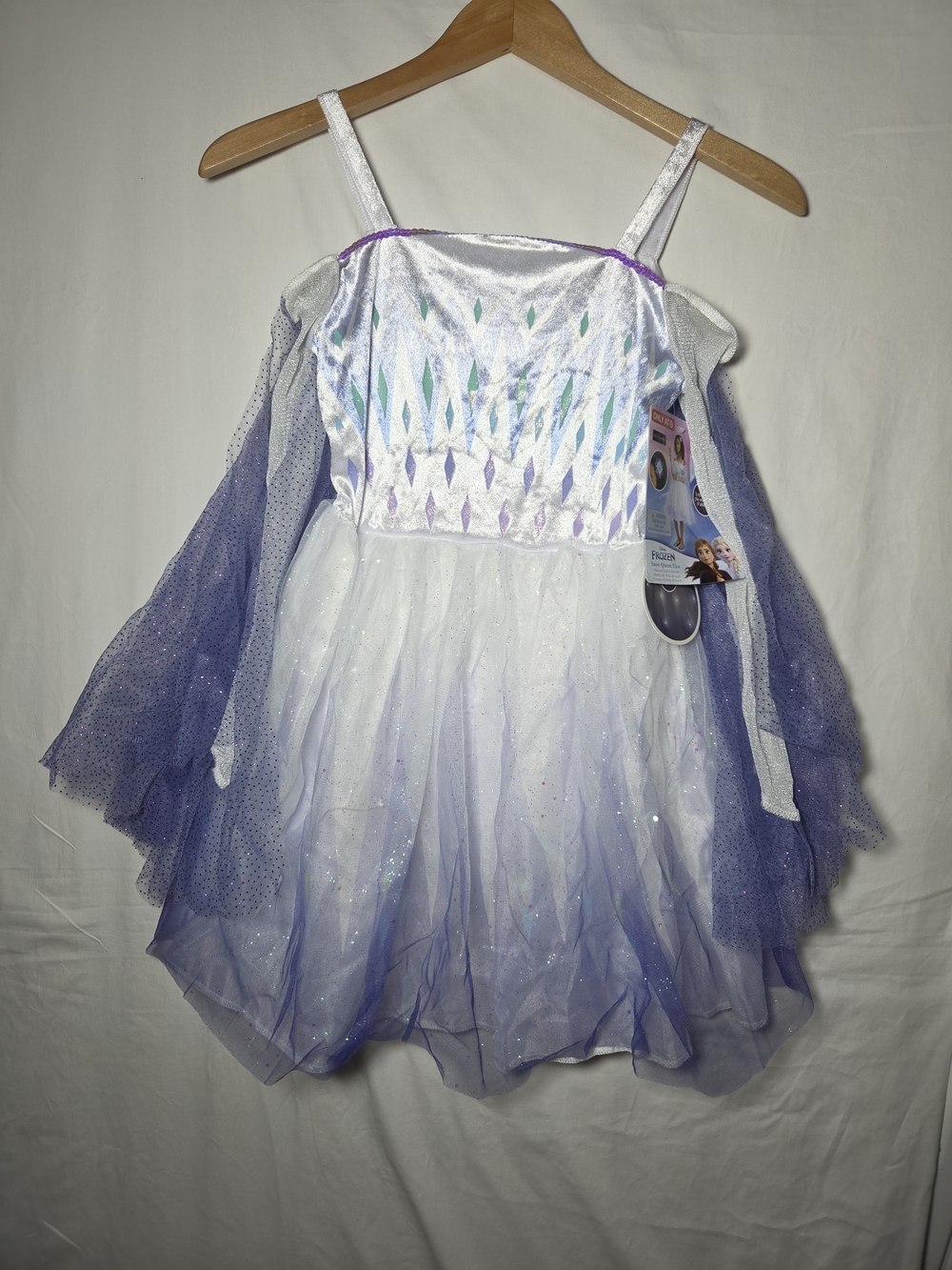 Girls Sparkle Purple and White Princess Costume Dress